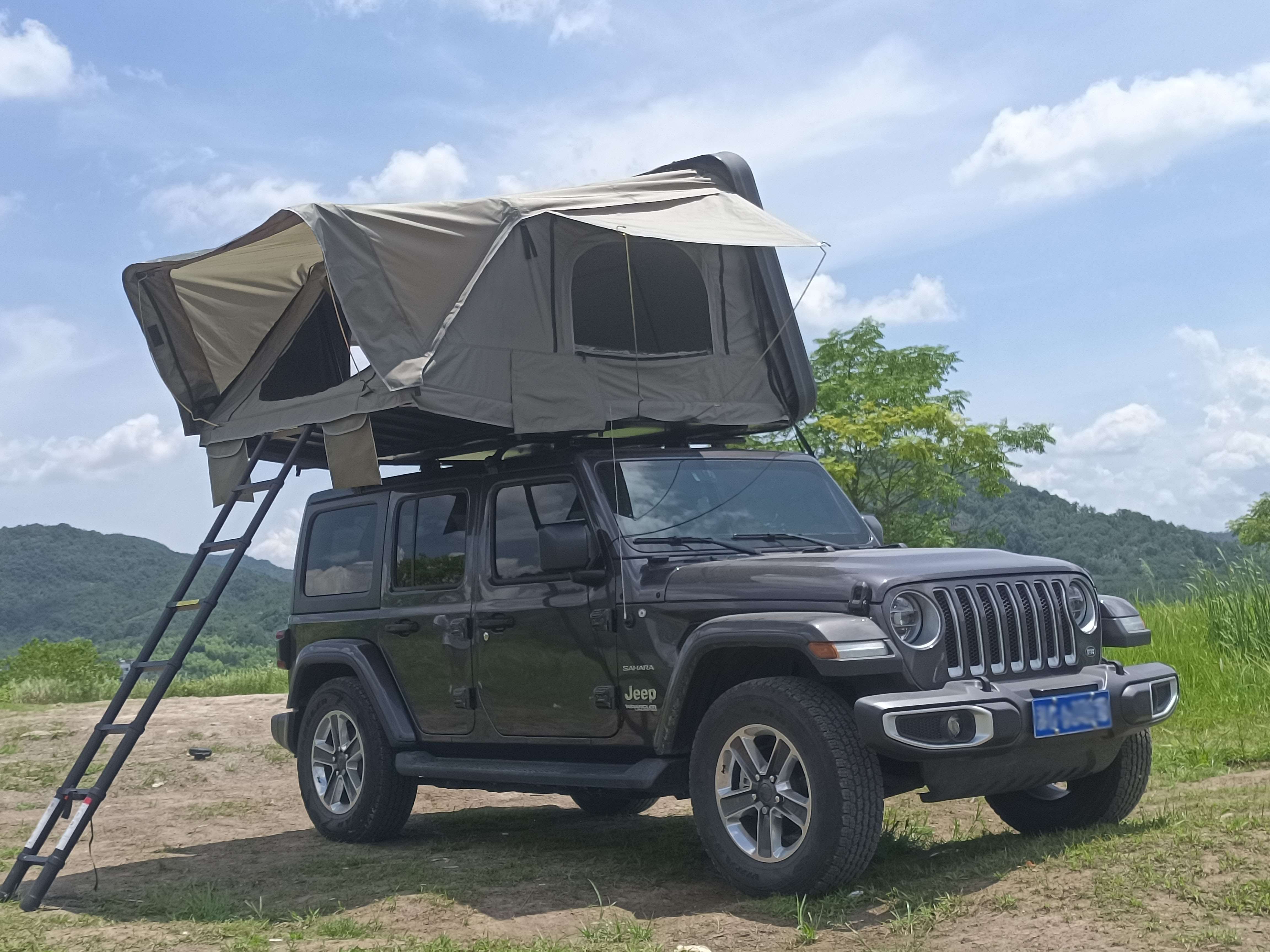 side open roof top tent